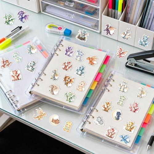 100 Pcs Dragon Baby Shower Stickers Fantasy Dragon Stickers