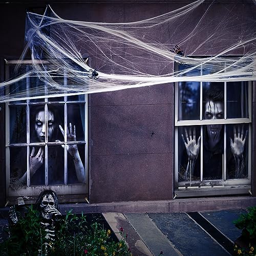 Newwiee 2 Pcs Scary Halloween Curtain Window Silhouette Cover, Spooky Ghost