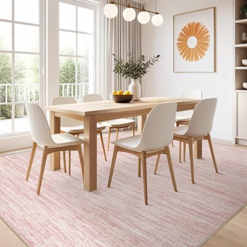 Nakagishi Boho 8x10 Area Rug Living Room Rugs Machine Washable Pink