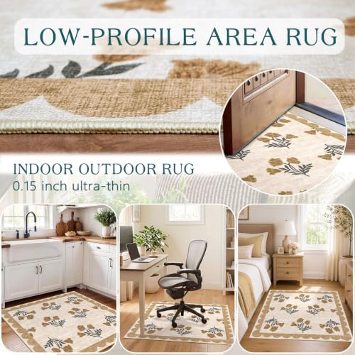 3x3 Square Entryway Rug - Front Door Mat Indoor Outside Entrance