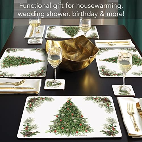 Christmas Tree Boxed Set of 4 Premium Hardboard Placemats