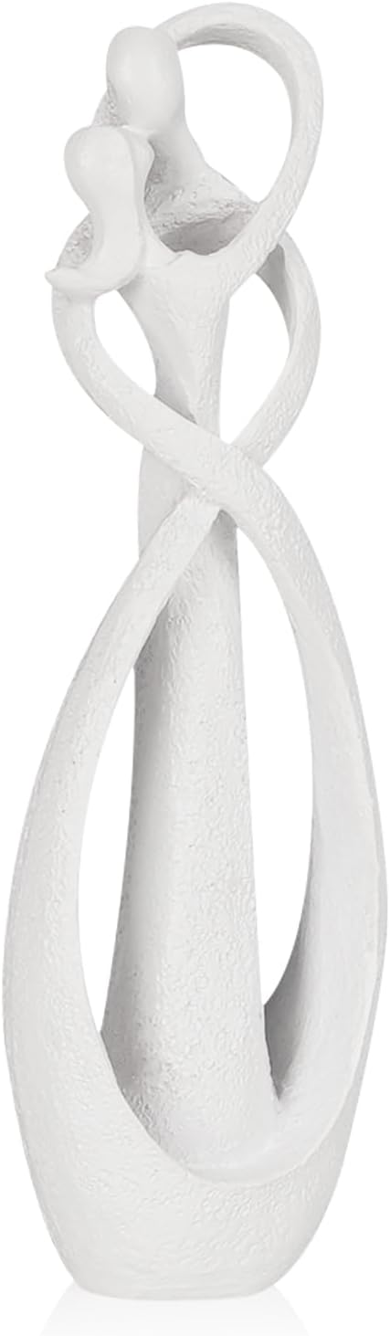 Kissing Lovers Statue Abstract Sculpture Resin Statues / White / Large