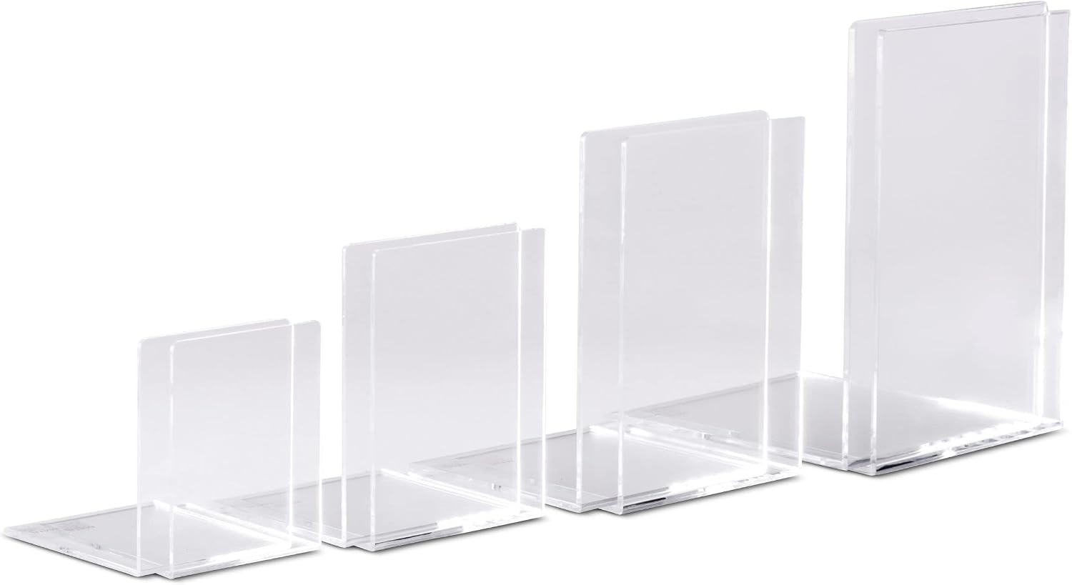 Acrylic bookends Modern / 8 x 8 x 10 / Cm / Transparent
