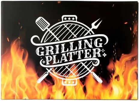 R HORSE Melamine Grill Platter Gift for Dad, BBQ White Oval Serving Tray
