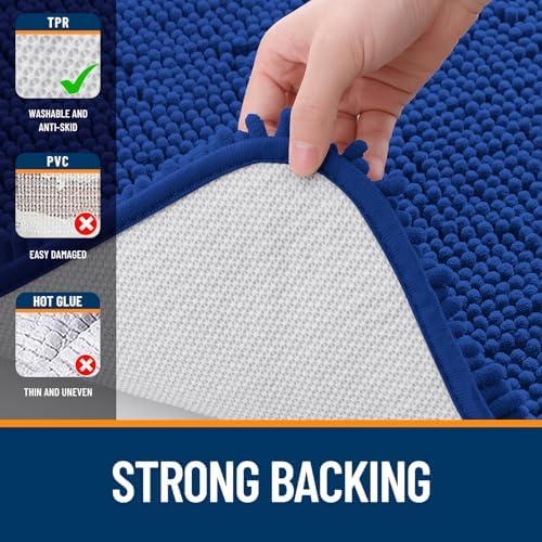 OLANLY Bathroom Rugs 30x20, Extra Soft Absorbent Chenille Bath Rugs