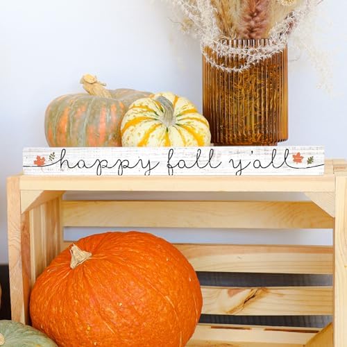 Simply Said, INC Talking Sticks 16" x 1.5" Wood Sign, Happy Fall Y'all TLK1084