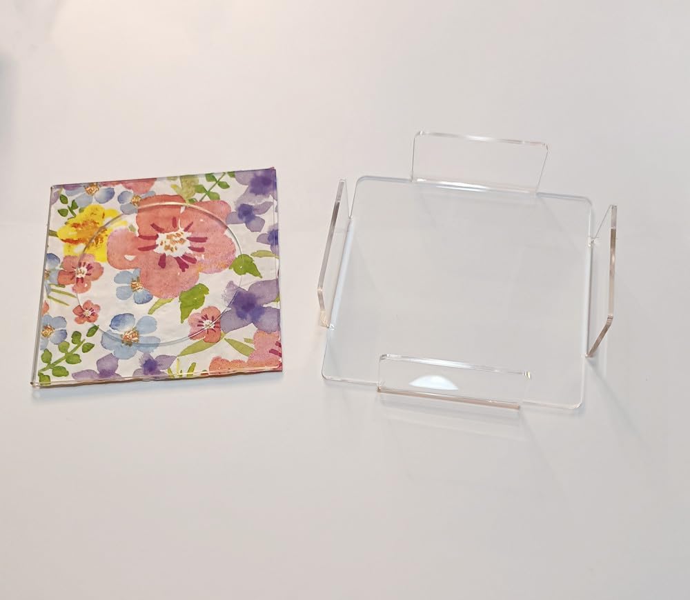 DIY Acrylic Coasters / Coasters+ Holder / Clear / Set of 6