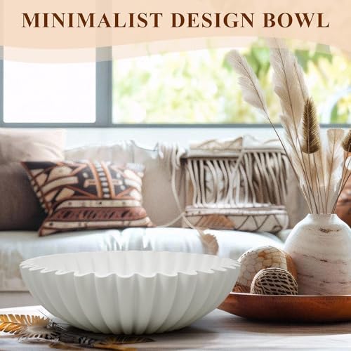 YMXYJM Large Decorative Bowl, Modern Handicraft Bowls for Home Decor, Decorative Fruit Bowl for Kitchen Counter, Ruffle