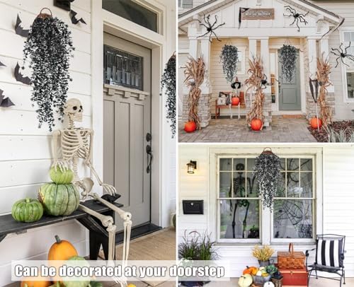 RECUTMS Artificial Hanging Plants Fake Black Vines Faux Draping Greenery