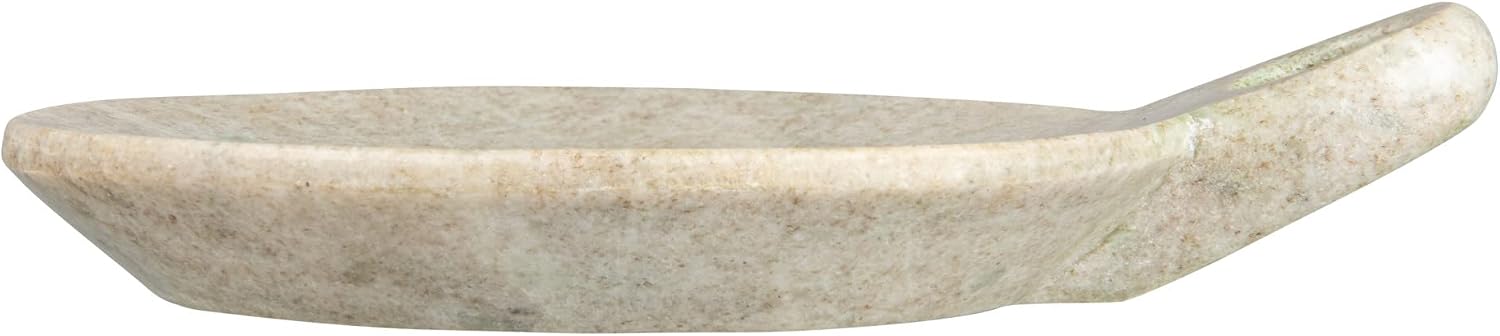 Creative Co-Op Hand-Carved Marble Dish / Beige / 7.5 x 6