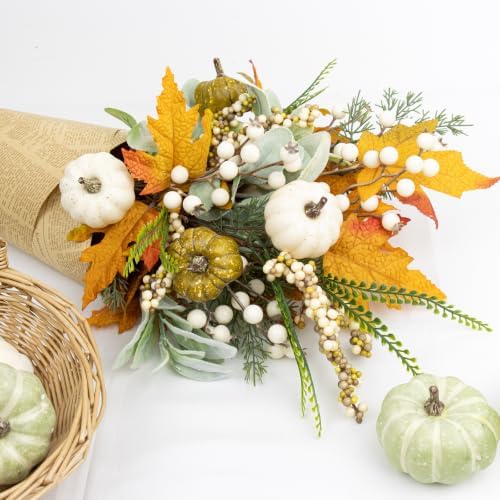 12 PCs Fall Flowers 17 Inches Fall Floral Stems Rustic Autumn Flower Picks