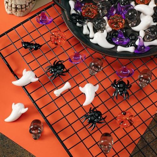 240pcs Halloween Vase Filler Pumpkin Ghost Bat Skull Witch Hats