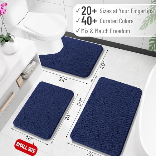 OLANLY Bathroom Runner Rugs 59x20, Extra Soft Absorbent Chenille Bath Rugs