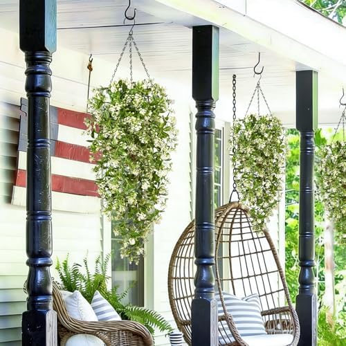Waipfaru 8Pcs Fake Hanging Plants, Faux Ivy Fake Vines Greenery