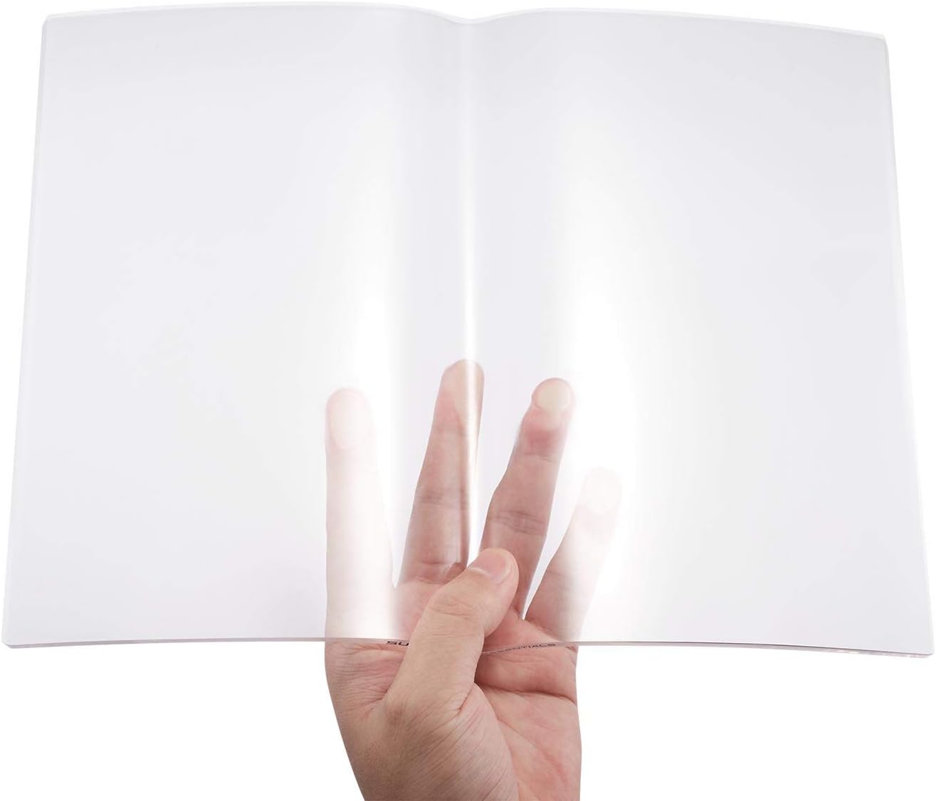 Clear Transparent Bookweight-Bookcover-Pageholder Book Protector (Full/Standard Hardcover Book Size: 12" Wide x 9" Tall)