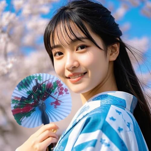 30 Pcs 3.5" Mini Chinese Paper Fans