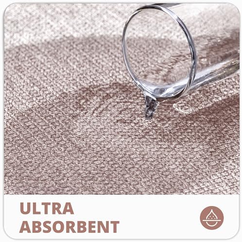 Bosap Bath Mat,Ultra Thin Bathroom Rugs,Rubber Bath Mats for Bathroom,No Slip Bath Rugs,Quick Dry,Machine Washable,Low