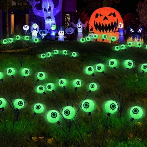 Dazzle Bright 4Pack Halloween Outdoor Solar Eyeball Lights Decorations