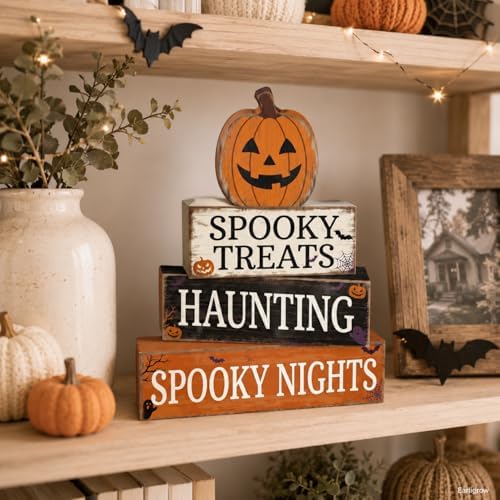 Pumpkin Halloween Table Decor Indoor, Halloween Decorations for Home