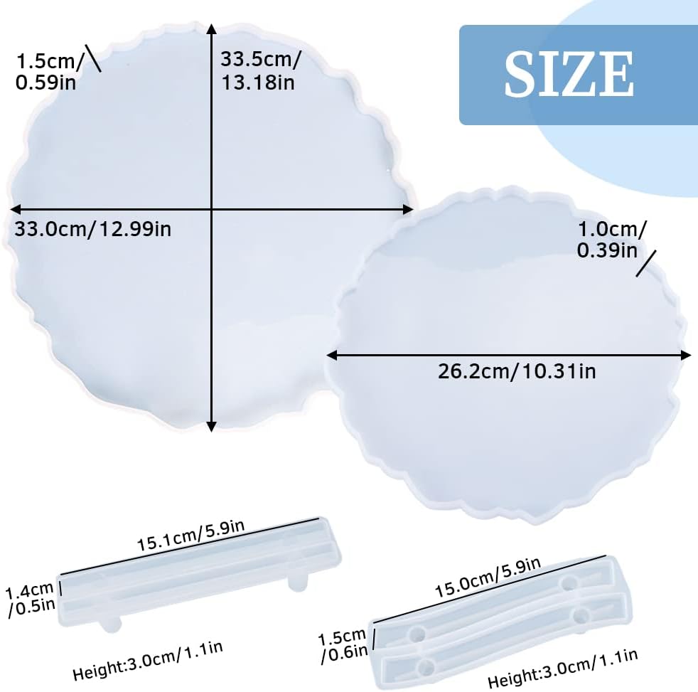 2 Size Large Silicone Tray Molds / Mold / 13 Inch