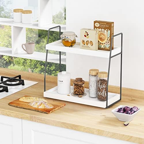 Wood Shelf Tray / White-grey
