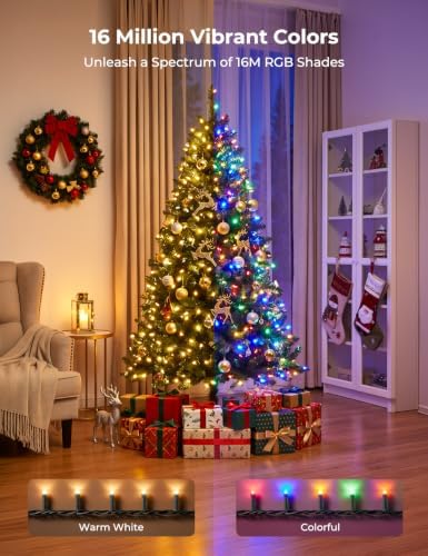 Minetom 198ft 600LED Smart Color Changing Christmas Halloween Tree Lights