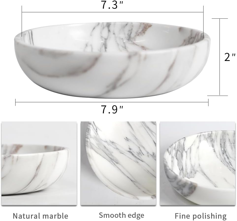 Modern Decorative Bowl / Arabescato / 7.8 x 1.9