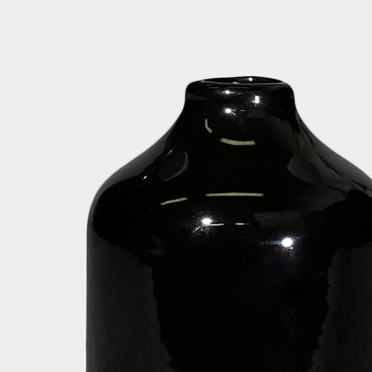 Ceramic Vase for Flower / Black / 5 Inch