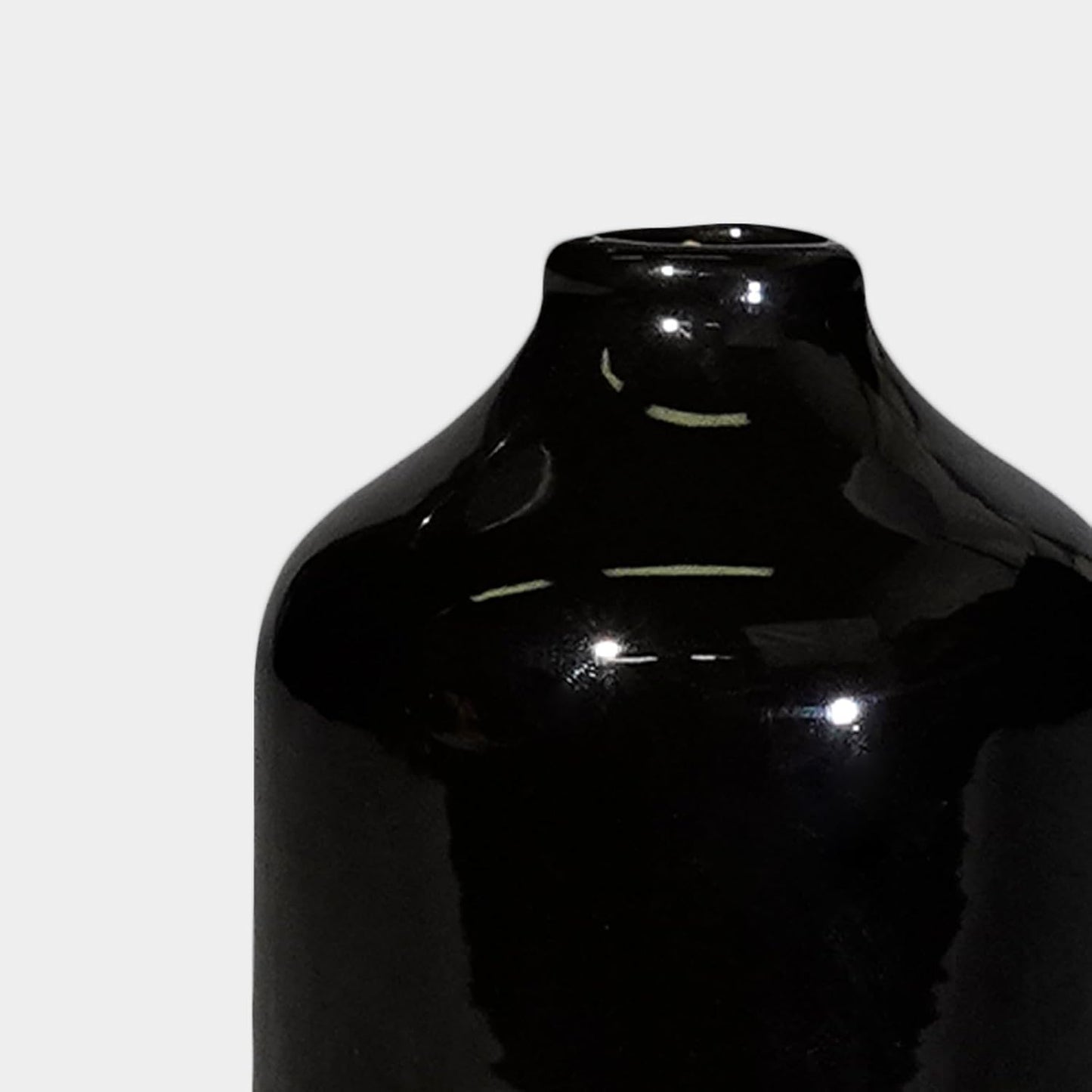 Bottle Modern Decorative Vases / Black / 4 Inch