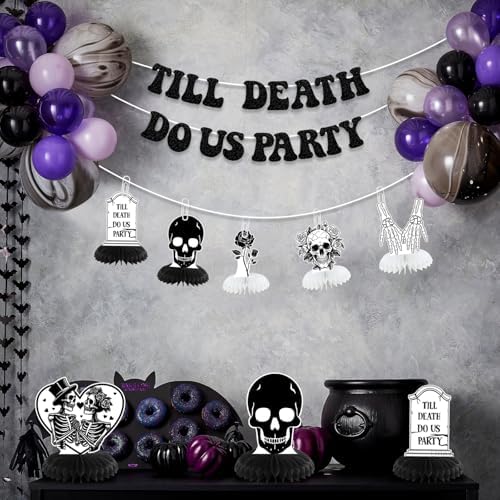 Till Death Do Us Party Bachelorette Party Decorations Bride or Die Party Honeycomb Centerpieces Rip Single Life Bridesmaid Party Decor for Bridesmaid Favor Bride to Be Gift Bridal Shower Supplies