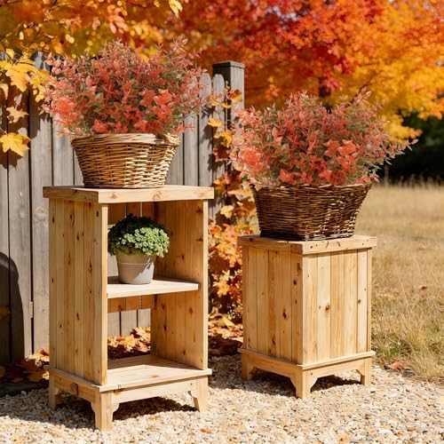 RECUTMS Artificial Fall Mums Flowers No Fade Faux Autumn Plant Outdoor 12Pc