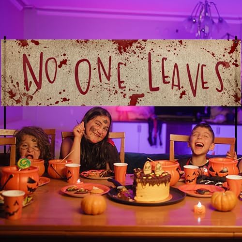 71" x 20" Halloween Bloody Banner, Extra Large Halloween Yard Sign Banner