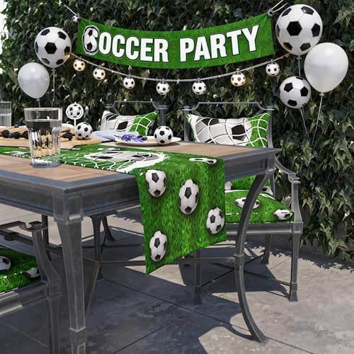 World Game Cup Decorations 2026 - Soccer Game Day Table Runner | Soccer Party Decorations Favors Supplies Merchandise Decor for Birthday Kitchen Dining Room Home