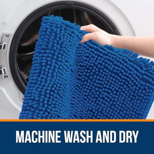 OLANLY Bathroom Runner Rugs 70x24, Extra Soft Absorbent Chenille Bath Rugs
