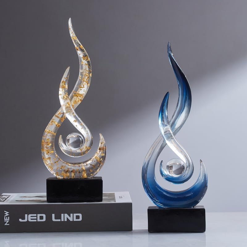 Resin Flame Statue Modern Centerpiece Ornaments / Bule