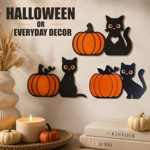Black Cat Pumpkin Door Frame Decor, Halloween Decorations Indoor