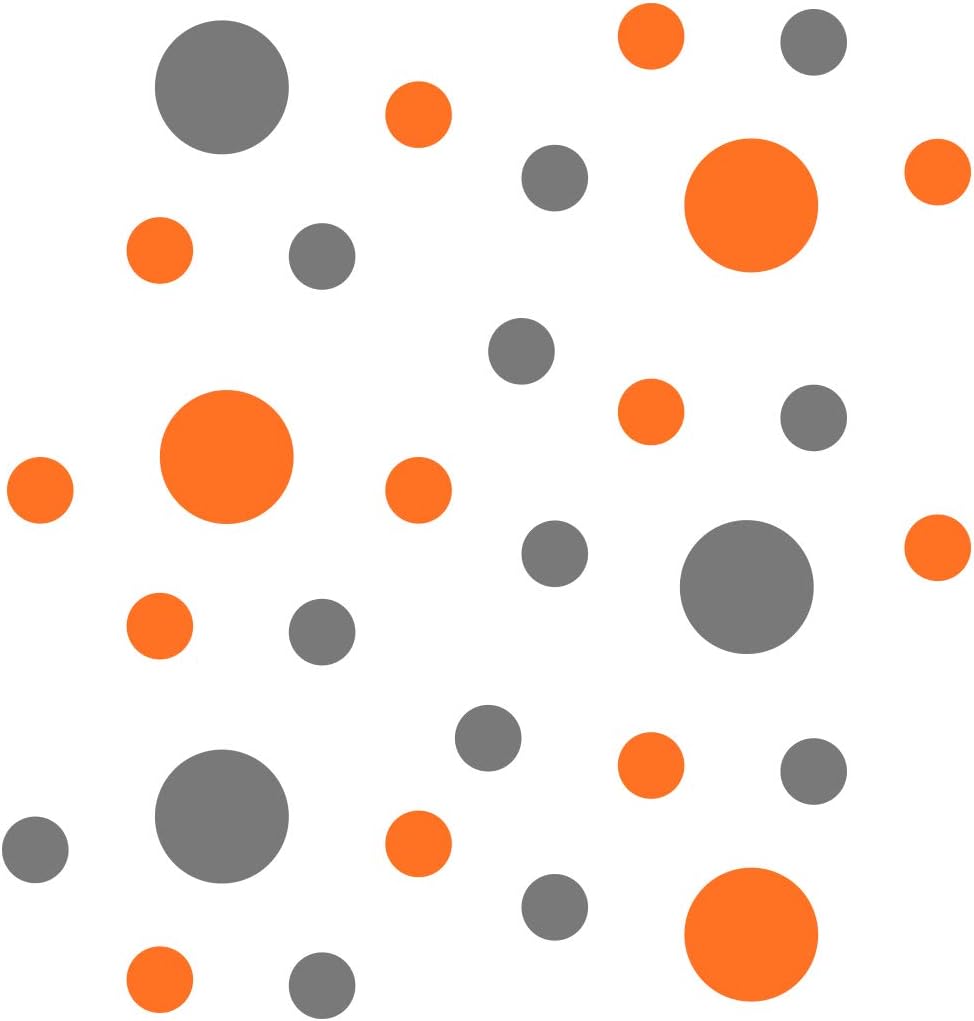Polka Dots Stickers / 30 Decals / Orange