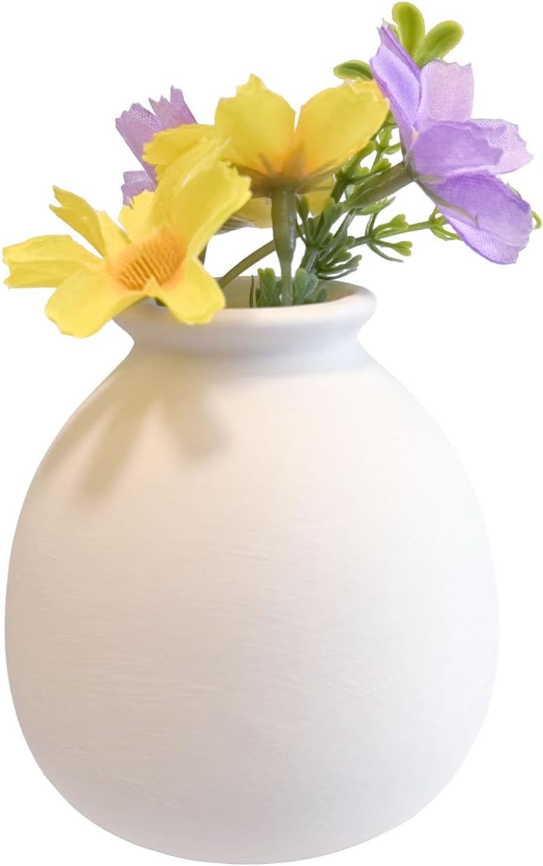 Daittin 3-Piece Ceramic Bud Vases Set / White