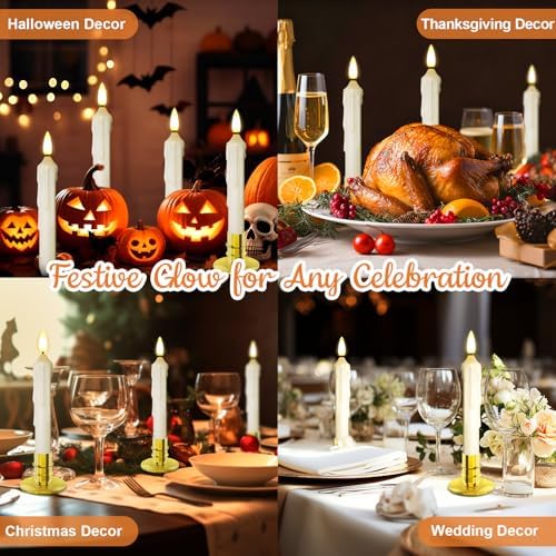 12 Pack Window Candles Battery Operated LED with Remote Timer
