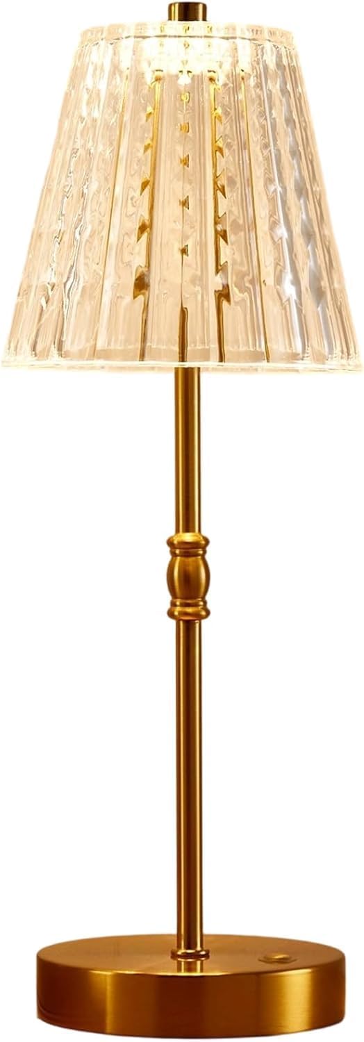 Cordless Crystal Lamp Battery Operated Touch Dimming 5000mAh Table Lamps | 3 Colors Modes, Rechargeable LED, Sepless
