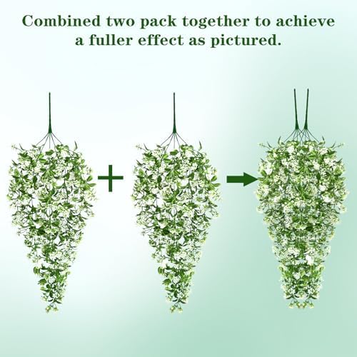 Waipfaru 8Pcs Fake Hanging Plants, Faux Ivy Fake Vines Greenery