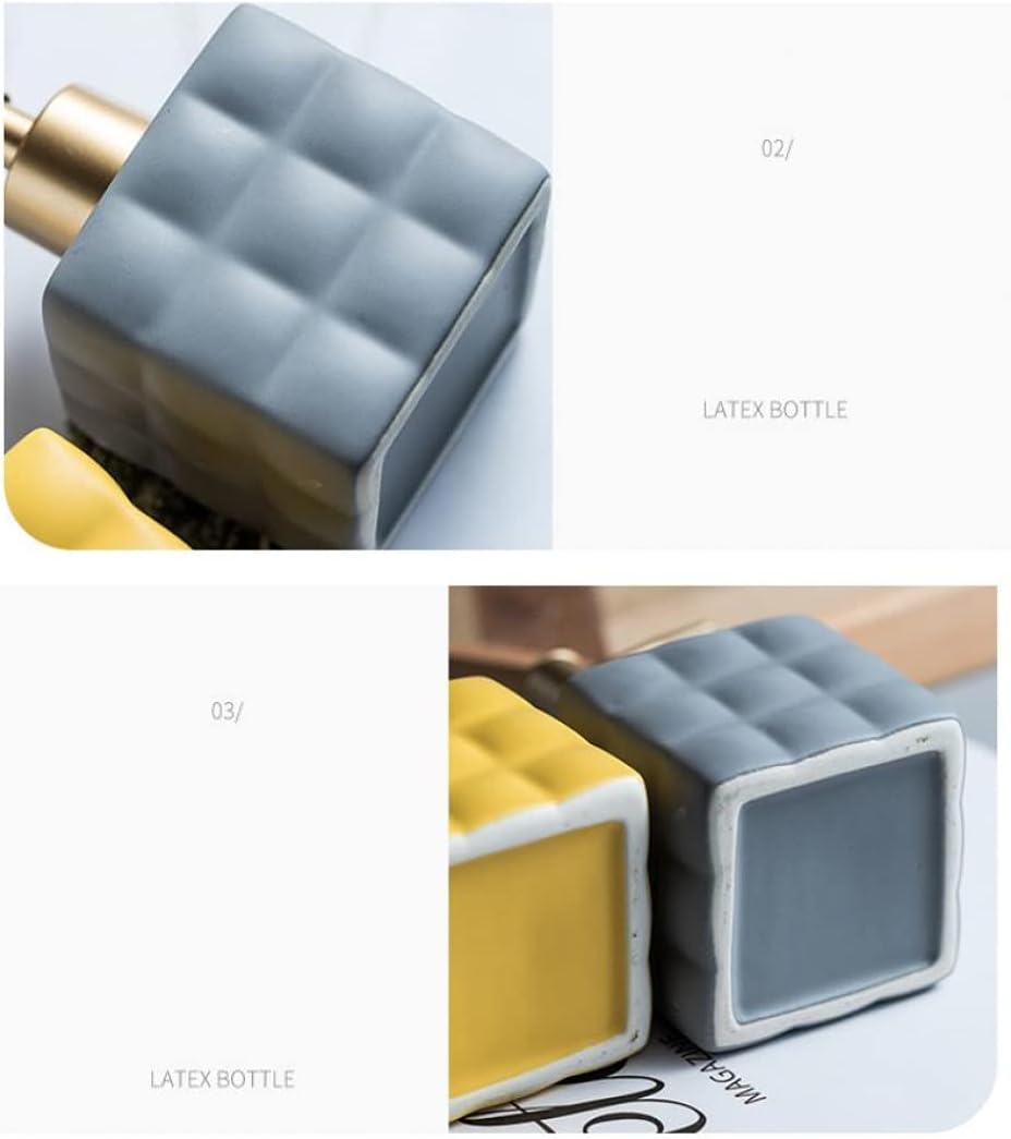Hand Soap Dispenser Dish Cube Soap Dispenser Countertop 7.44 FL OZ. /220 ML Hand Lotion / Yellow