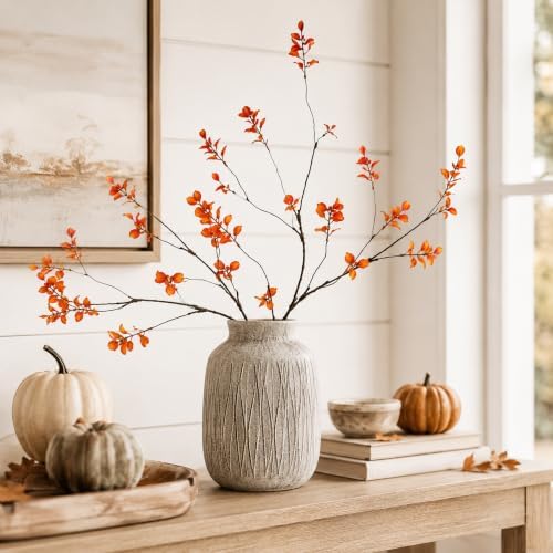 Riceshoot 6 Pcs 35.4" Fall Artificial Stems for Vase Autumn Faux Branch