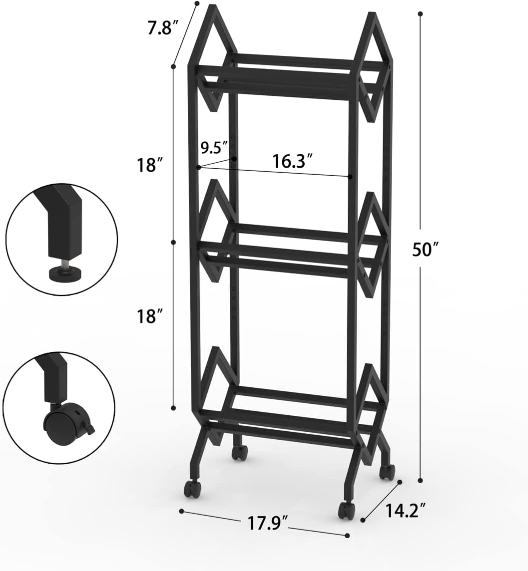Mobile Vinyl Record Storage Rack, LP Storage Shelf, Record Holder for Albums, Magazine Display, Book and Files