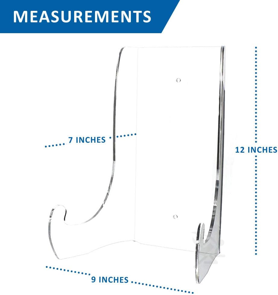 12-inch Heavy Duty Plate Display Stand for 15-18 inch Plates | Holds 15-18in plates, plaques & books. Wall-mountable.