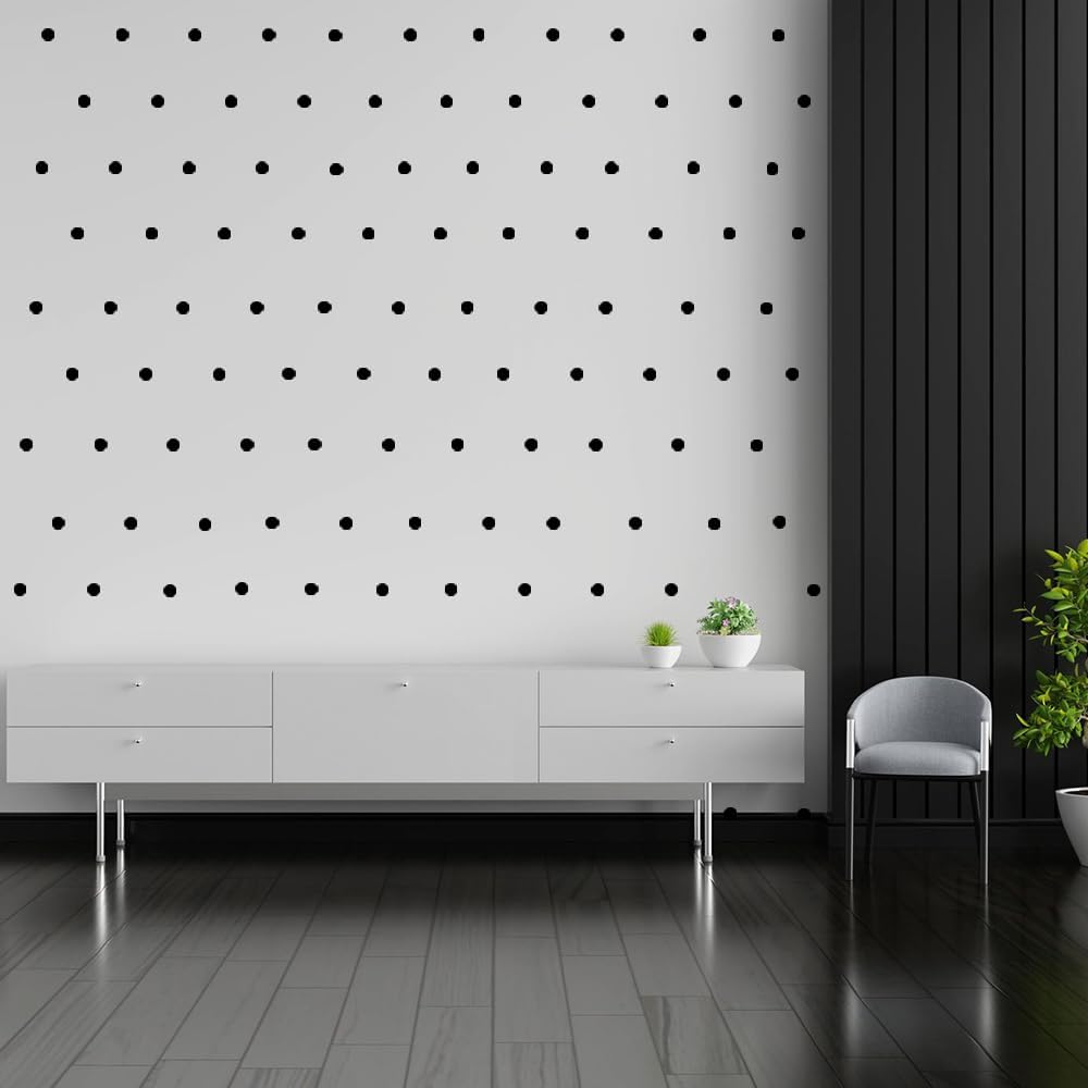 Removable & Self-Adhesive Vinyl Stickers for Kids Room / Black / 1 Inch Dot 240 / Set of 240