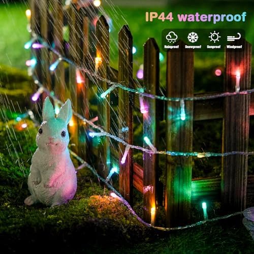 JMEXSUSS 33ft 100 LED Easter Lights for Indoor Outdoor Use