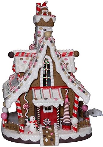 Kurt Adler 12-Inch Lighted Christmas Gingerbread House