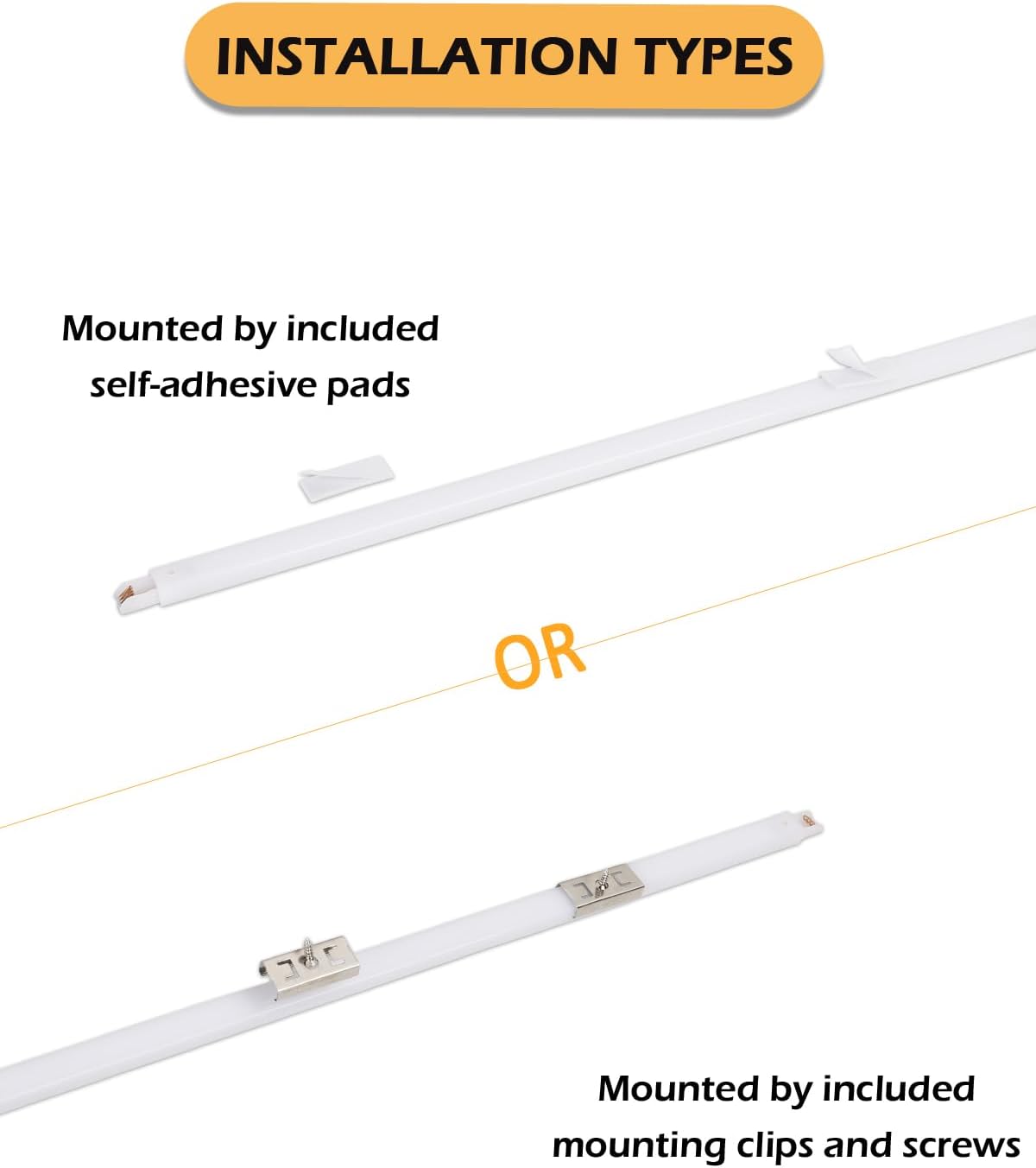 Cefrank Under Cabinet Lighting, 6-Pack 12" Linkable LED Light Bars 3000K | Warm White 1200LM • Plug-in • CRI90+ •