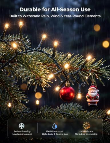 Minetom 165ft 500LED Smart Color Changing Christmas Halloween Tree Lights